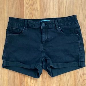 Black jean shorts - size L but more like a Medium